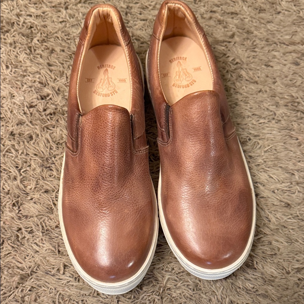 Bed Stu Tan leather slip on Hermione Sneaker